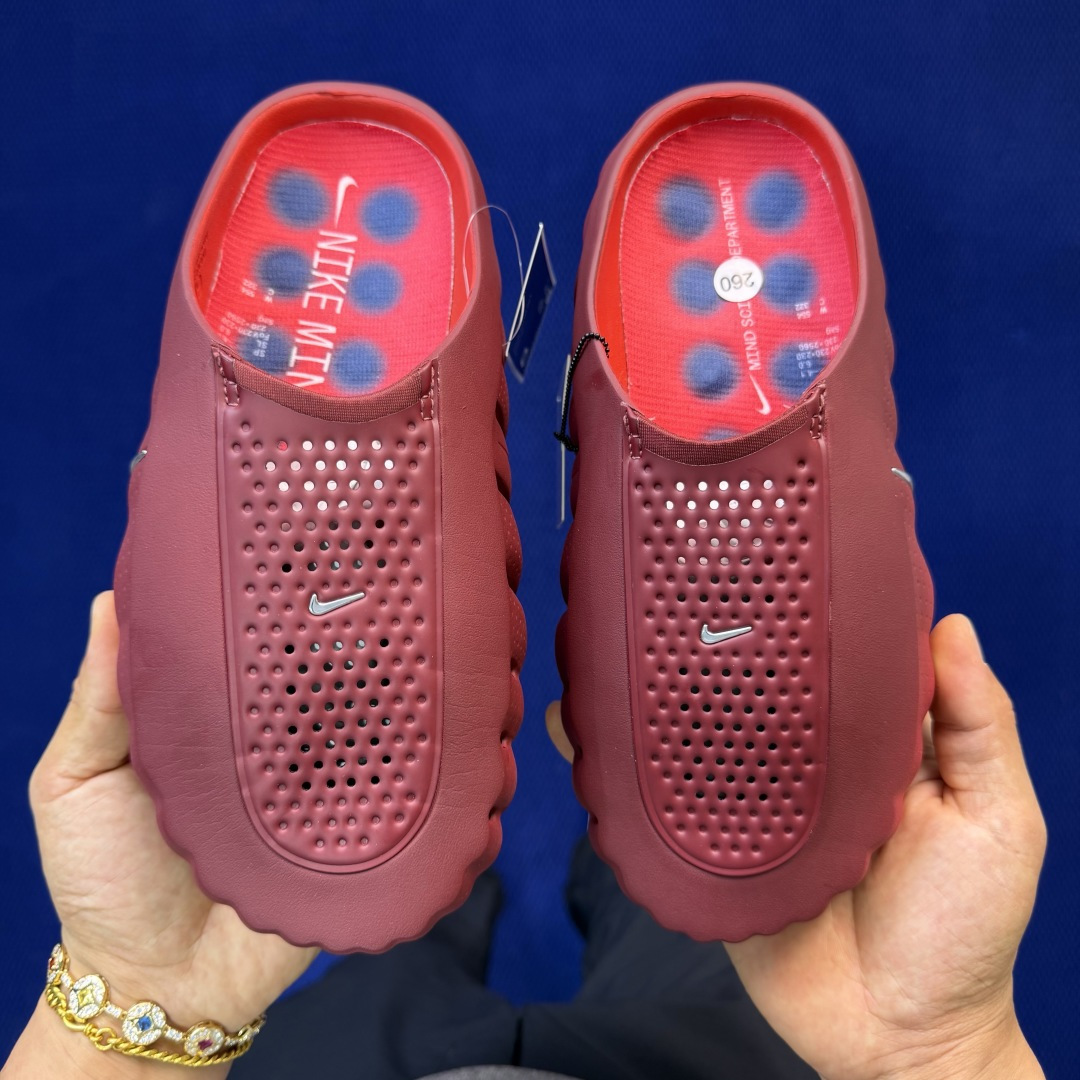 RL正确版出货‼️Nike Mind 001 深红拖鞋神经科学足底按摩包头拖鞋同源ZP原材 匠心打造🔹原