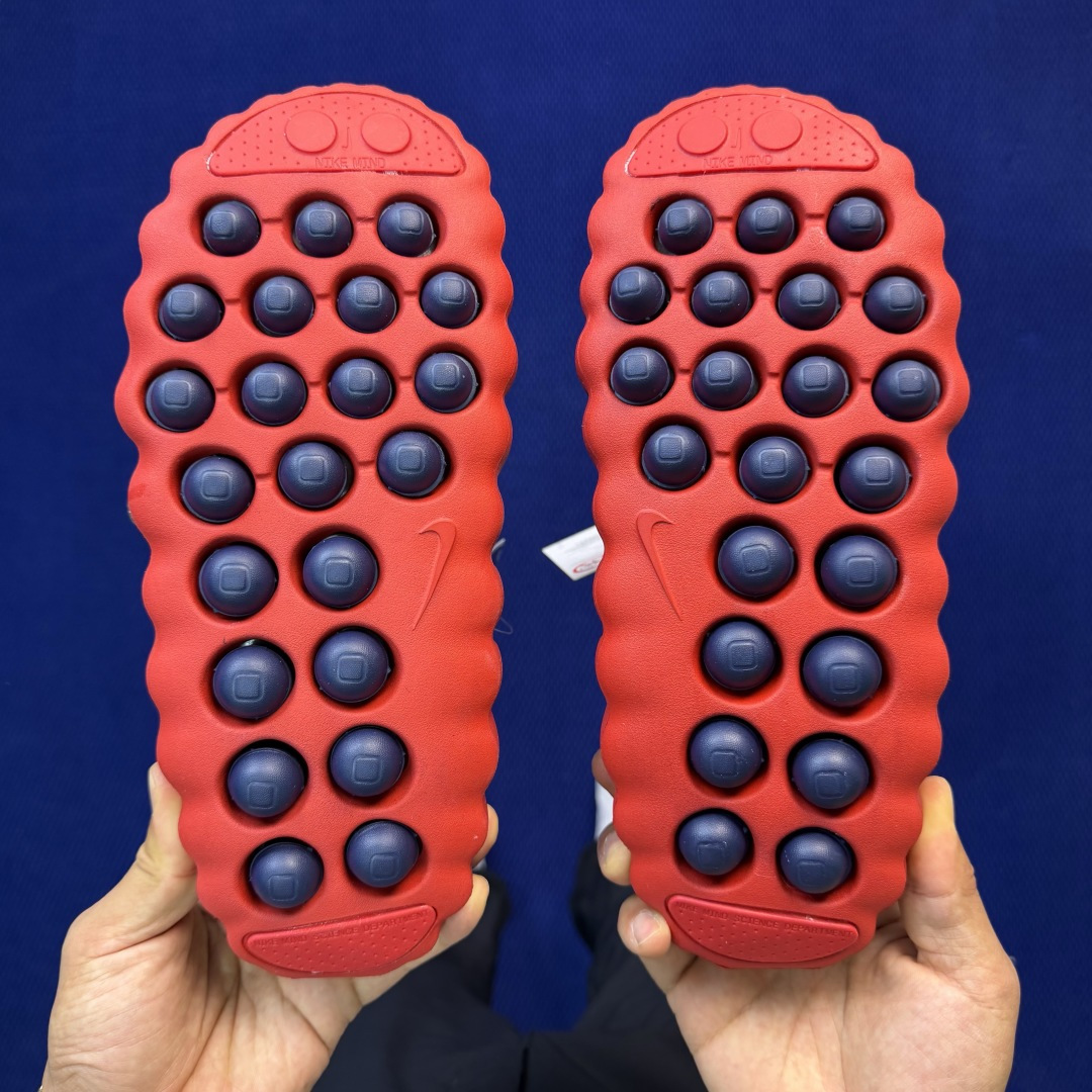 RL正确版出货‼️Nike Mind 001 深红拖鞋神经科学足底按摩包头拖鞋同源ZP原材 匠心打造🔹原