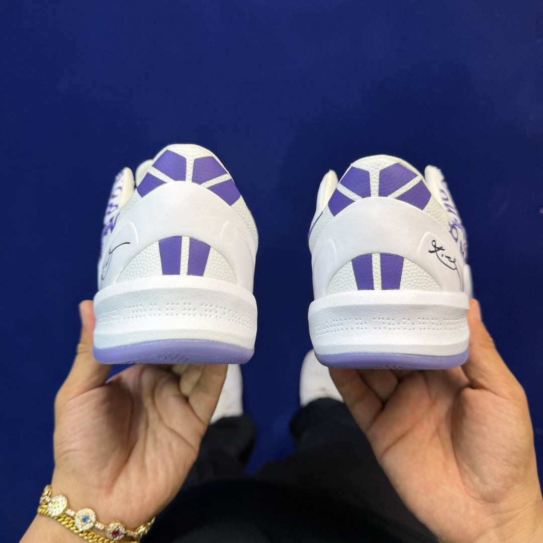 科比8代 Nike Kobe 8 白紫 实战篮球鞋大厂纯原篮球鞋，支持实战！货号FQ3549-102。尺