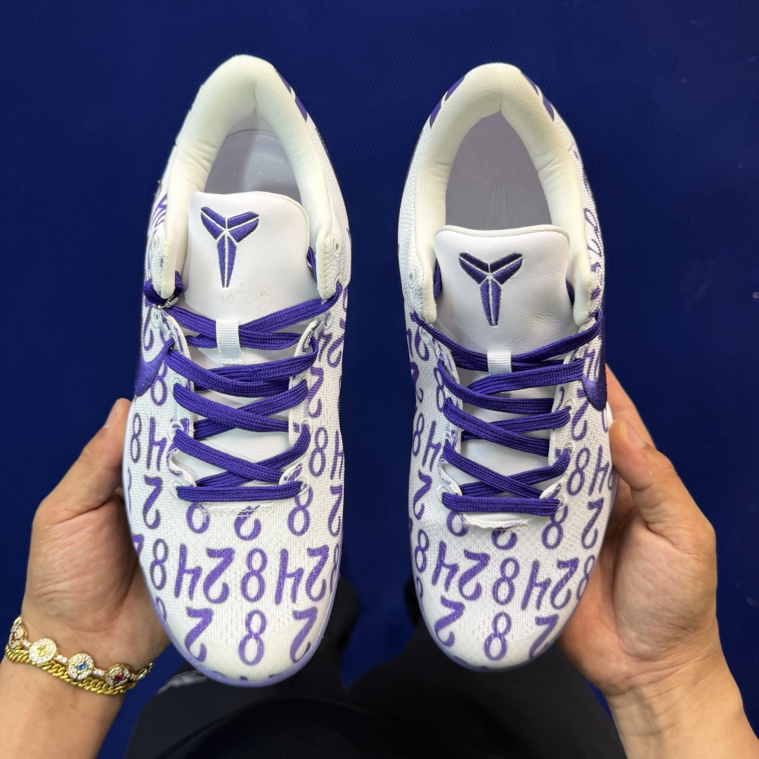 科比8代 Nike Kobe 8 白紫 实战篮球鞋大厂纯原篮球鞋，支持实战！货号FQ3549-102。尺