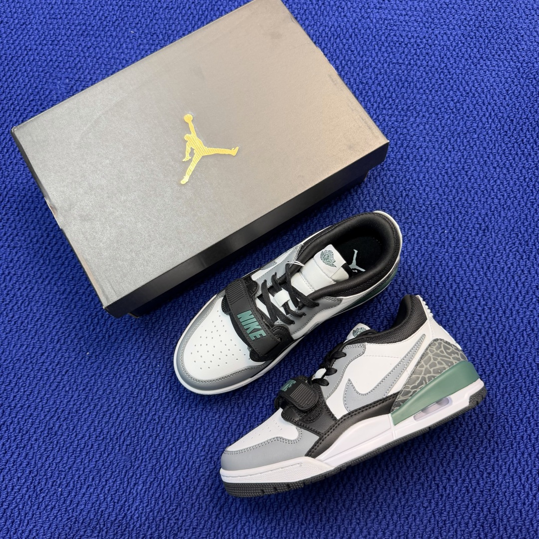 aj312系列 第102色！低帮 黑白绿货号:CD7069-131 尺码:36-46带半码
