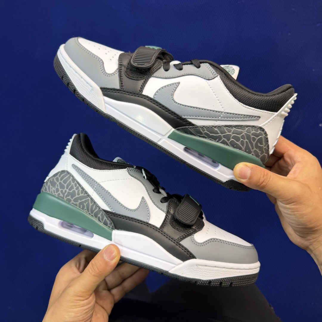 aj312系列 第102色！低帮 黑白绿货号:CD7069-131 尺码:36-46带半码