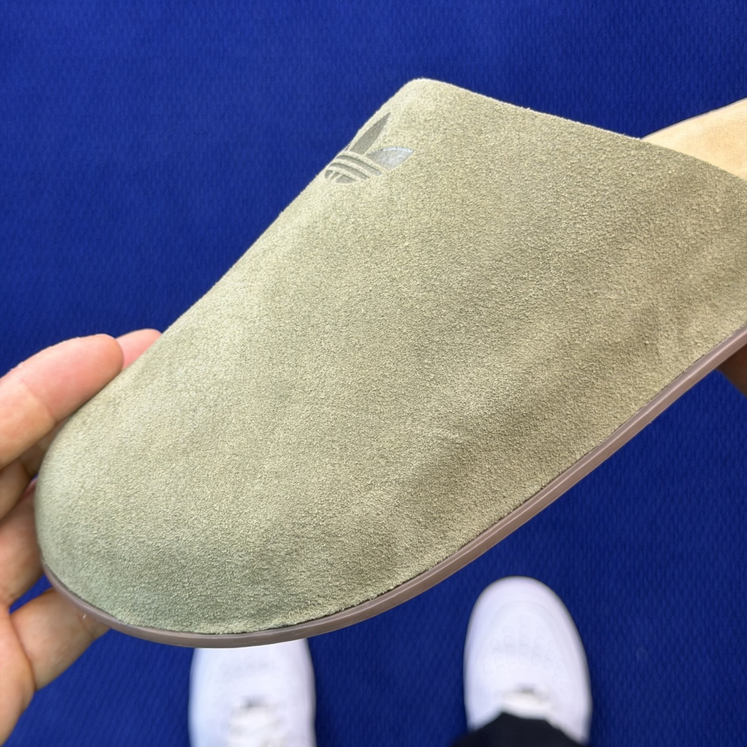 阿迪勃肯鞋拖鞋 第10色:橄榄绿adidas originals Adimule 一脚蹬包头鞋货号：OH