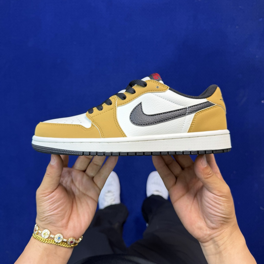 主推价格优势私DF版 顶级性价比低帮！第179色:新秀小麦棕白Air Jordan AJ1 Low 低帮