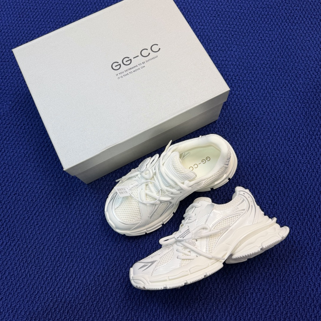 GGCC 2026 早春新款GG-CC 时尚潮范百搭撞色千禧风运动休闲鞋 5CM厚底老爹鞋 女款多巴胺配