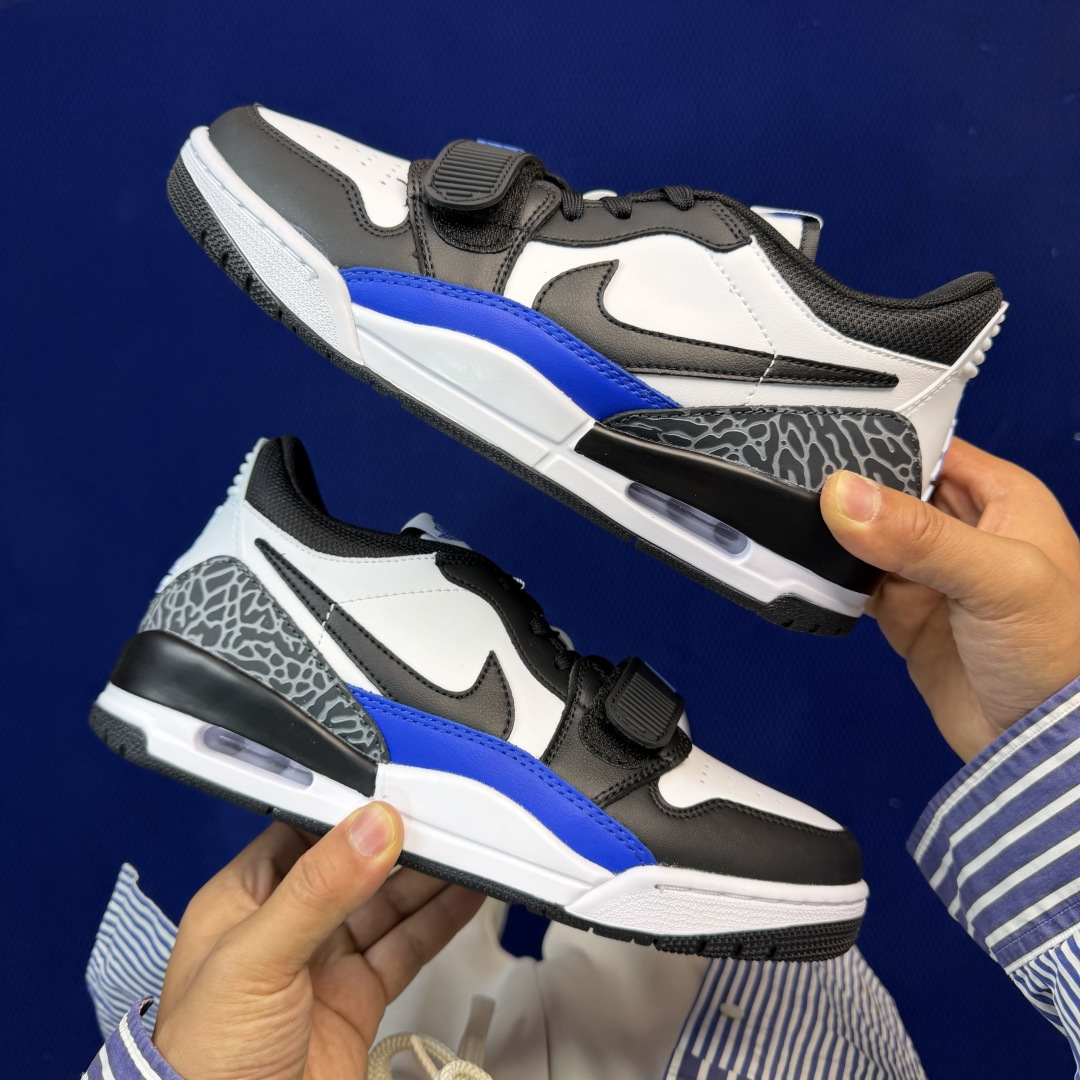 aj312系列 第104色！低帮 黑白蓝货号:CD7069-114 尺码:36-46带半码