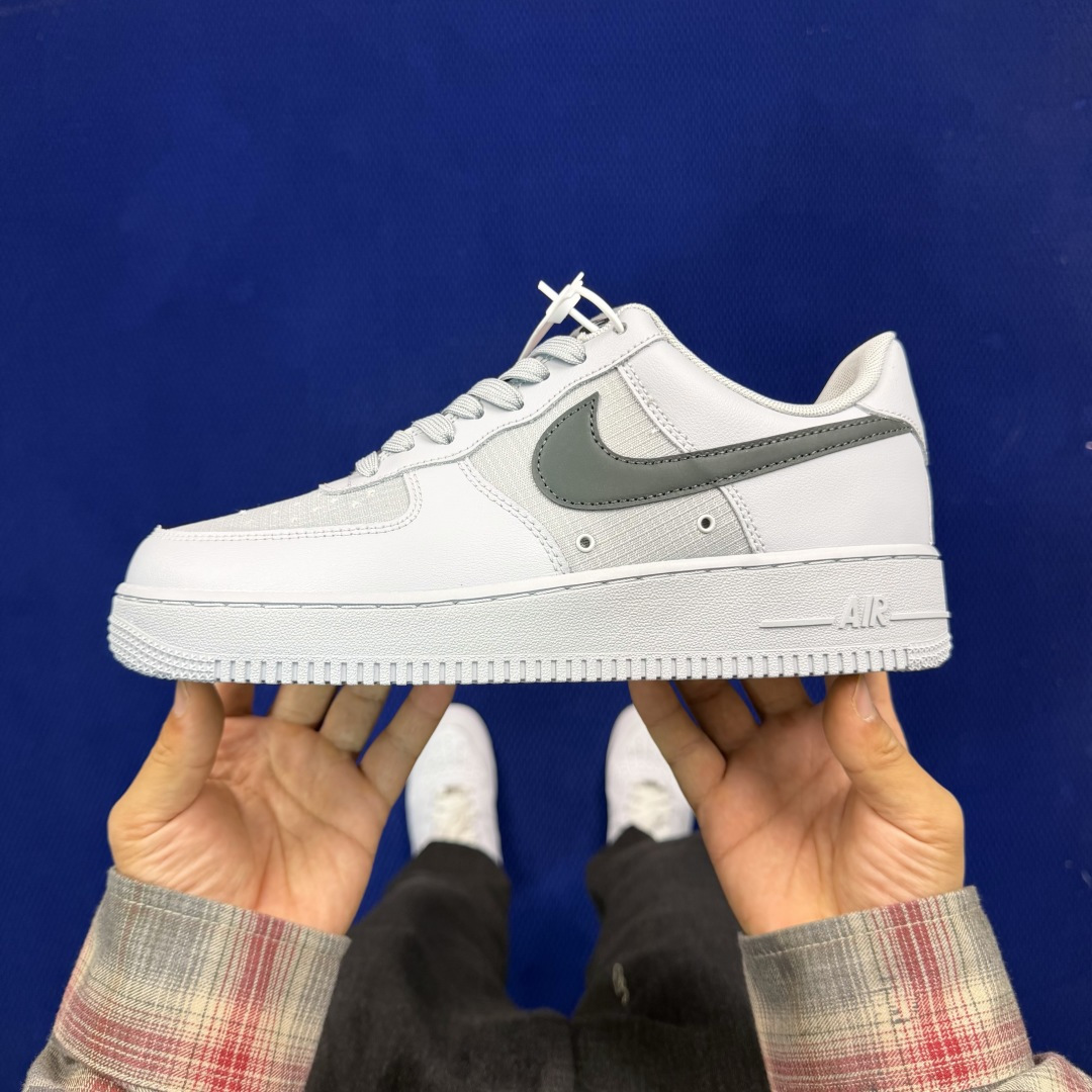 3A空军！第638色：灰黑反光标Nike Air Force 1 Low百分百原鞋开发！PT市场真正匠心