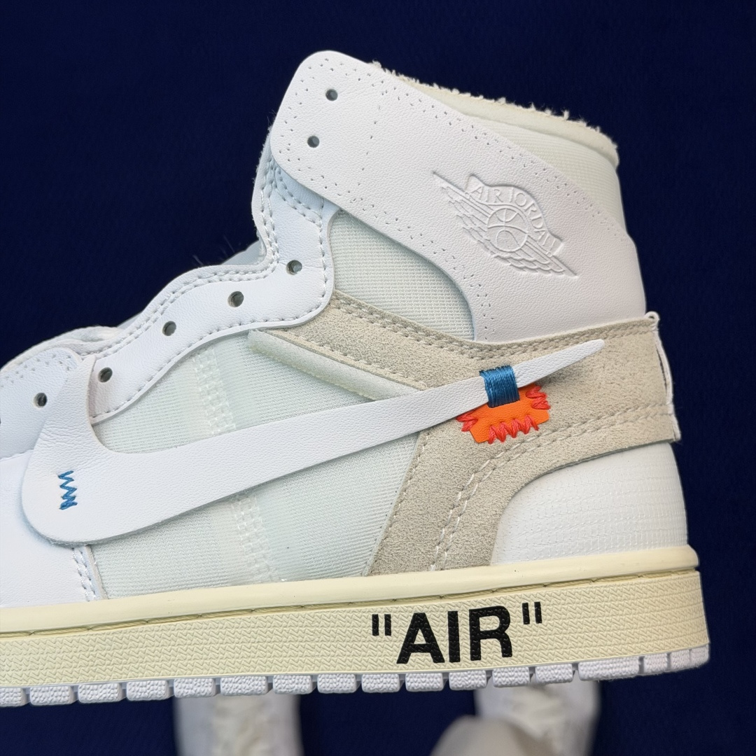 性价比头层aj1高帮！长期补货Nike Air Jordan 1 high第51色: OW联名白色 OF