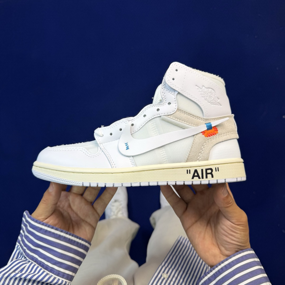 性价比头层aj1高帮！长期补货Nike Air Jordan 1 high第51色: OW联名白色 OF