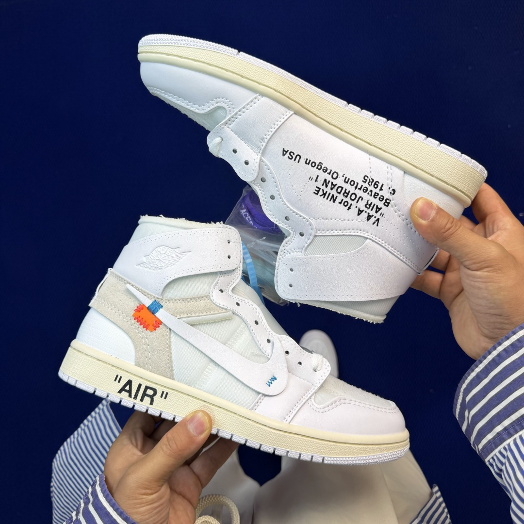 性价比头层aj1高帮！长期补货Nike Air Jordan 1 high第51色: OW联名白色 OF