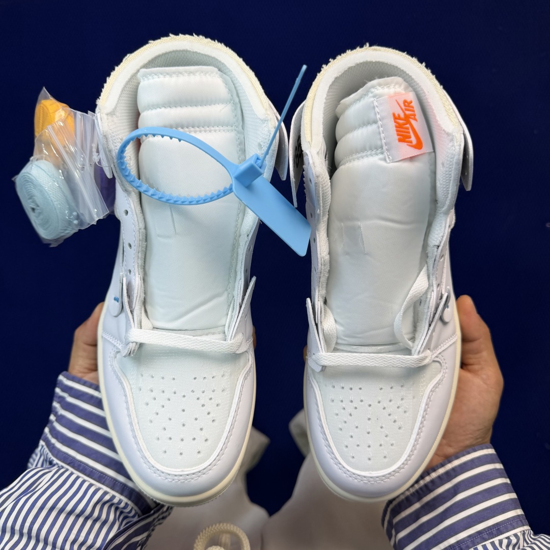 性价比头层aj1高帮！长期补货Nike Air Jordan 1 high第51色: OW联名白色 OF
