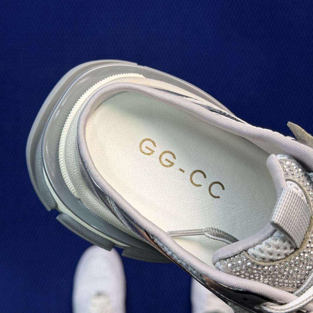 GGCC 2026 拖鞋GG-CC 时尚潮范百搭撞色千禧风运动休闲鞋 5CM厚底老爹鞋 女款多巴胺配色！