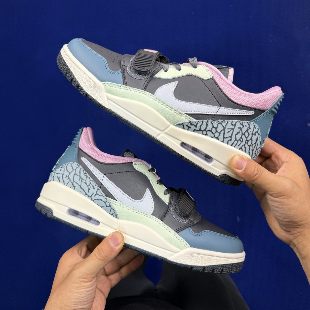 aj312系列 第105色！低帮 黑白蓝粉货号:CD7069-007 尺码:36-46带半码