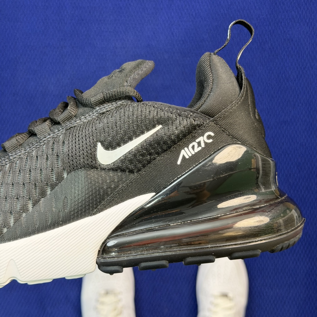 大厂纯原1:1！Nike Air Max 270 低帮气垫跑鞋max270 第3色:黑白货号：AH805