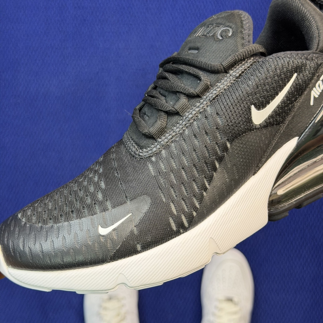 大厂纯原1:1！Nike Air Max 270 低帮气垫跑鞋max270 第3色:黑白货号：AH805