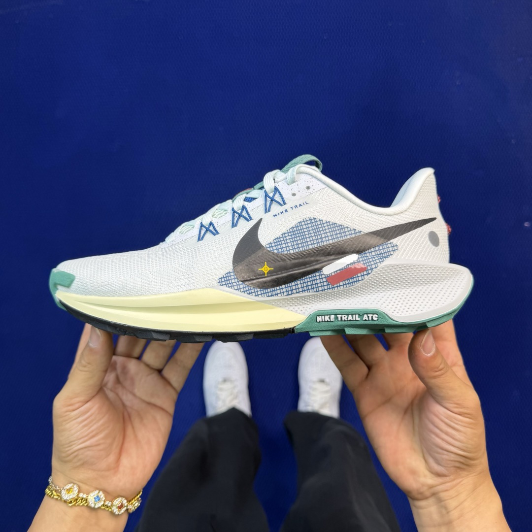 大厂纯原1:1！Nike Pegasus Trail 5 越野跑步鞋公司级 第2色:白绿货号：DV368