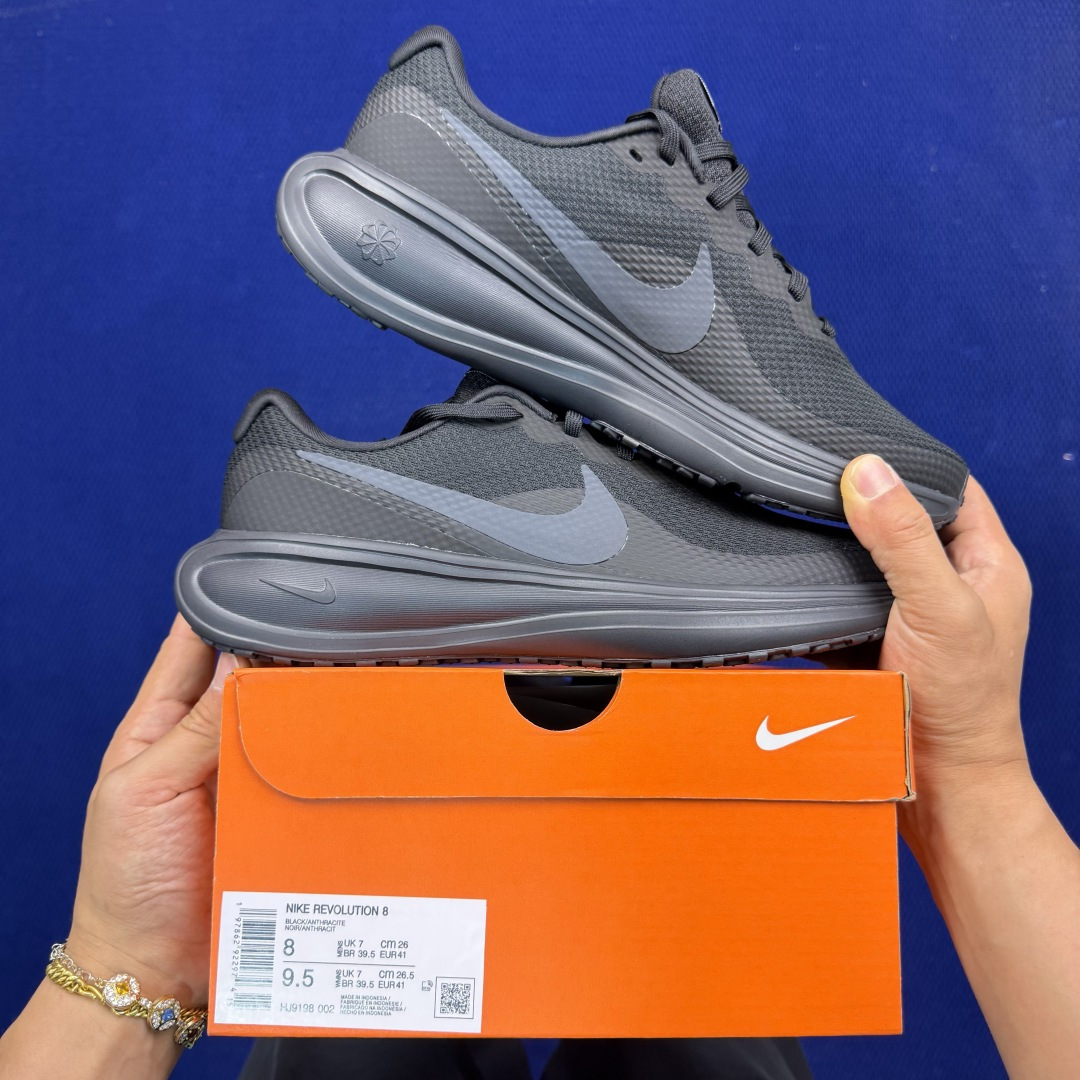 大厂纯原1:1！Nike REVOLUTION 8 跑步鞋公司级 第3色:黑武士货号：HJ9198-00