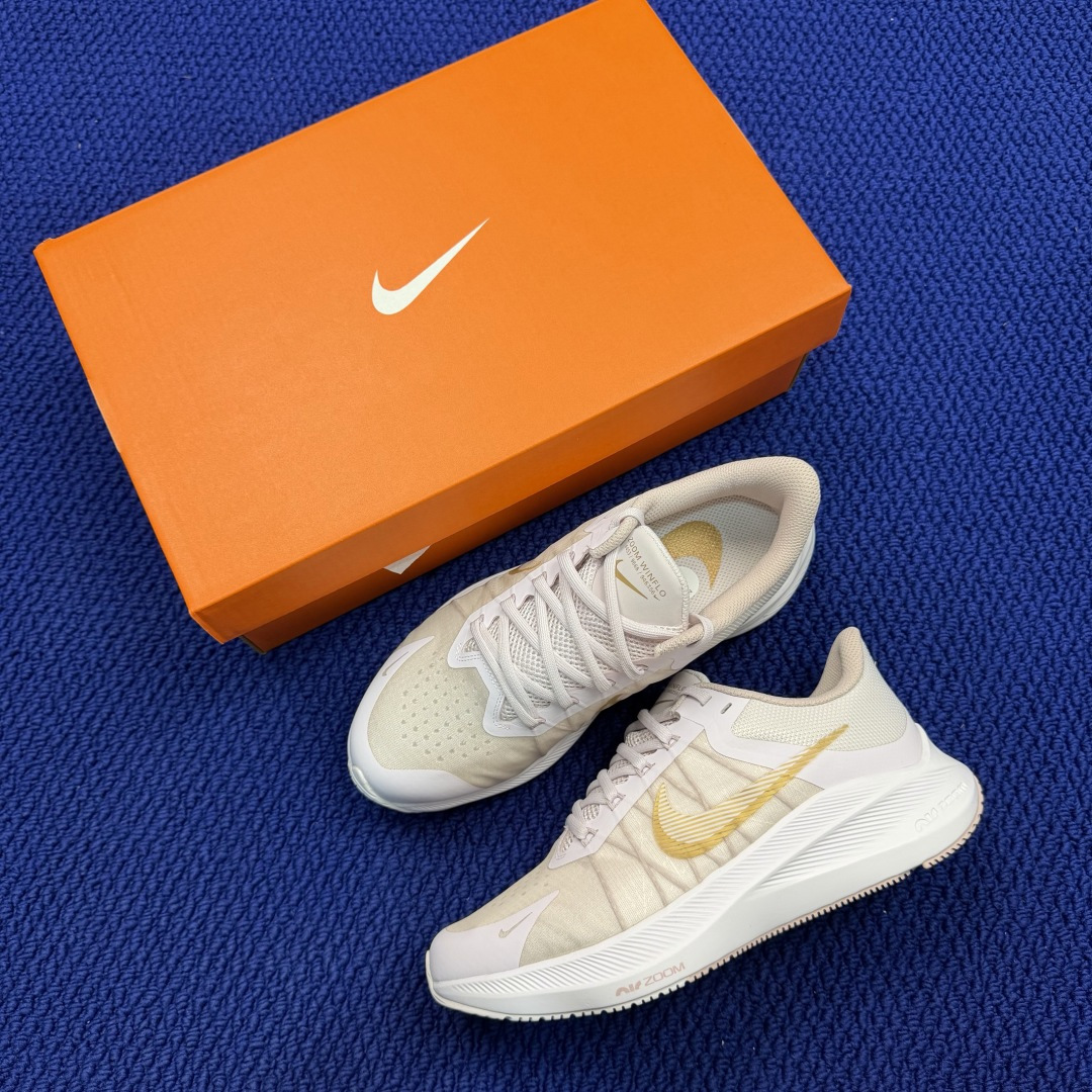 大厂纯原1:1！Nike Zoom Winflo 8 跑步鞋公司级 第1色:浅粉金货号：CW3421-5