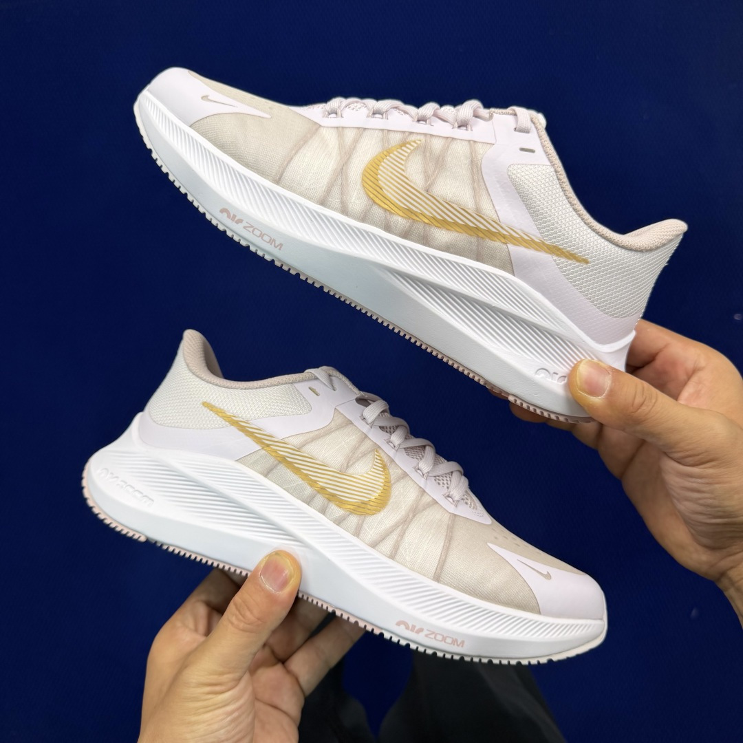 大厂纯原1:1！Nike Zoom Winflo 8 跑步鞋公司级 第1色:浅粉金货号：CW3421-5