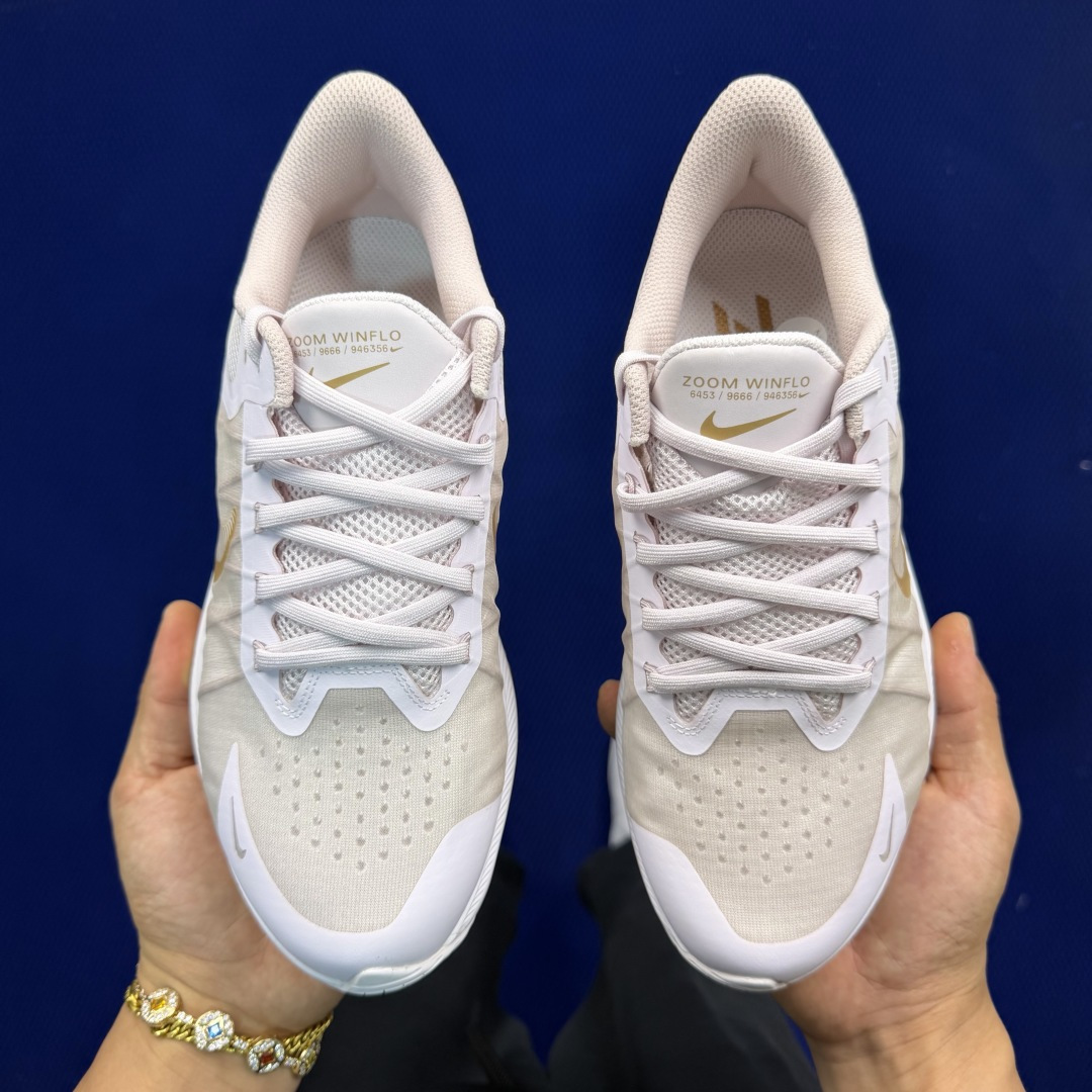大厂纯原1:1！Nike Zoom Winflo 8 跑步鞋公司级 第1色:浅粉金货号：CW3421-5
