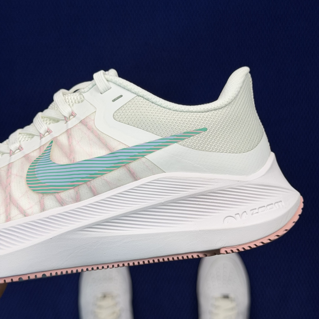 大厂纯原1:1！Nike Zoom Winflo 8 跑步鞋公司级 第2色:白绿钩货号：CW3421-1