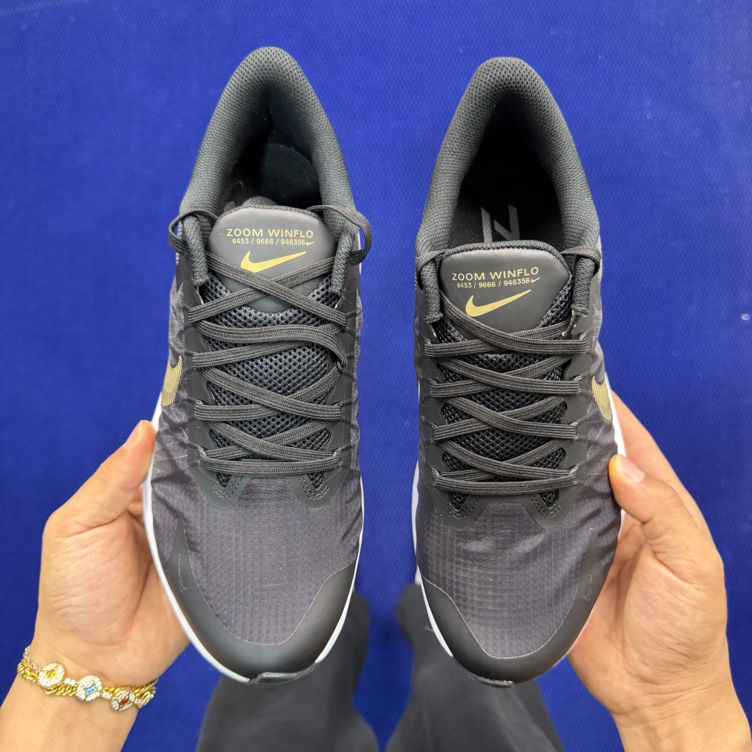 大厂纯原1:1！Nike Zoom Winflo 8 跑步鞋公司级 第3色: 黑白金钩货号：CW3419
