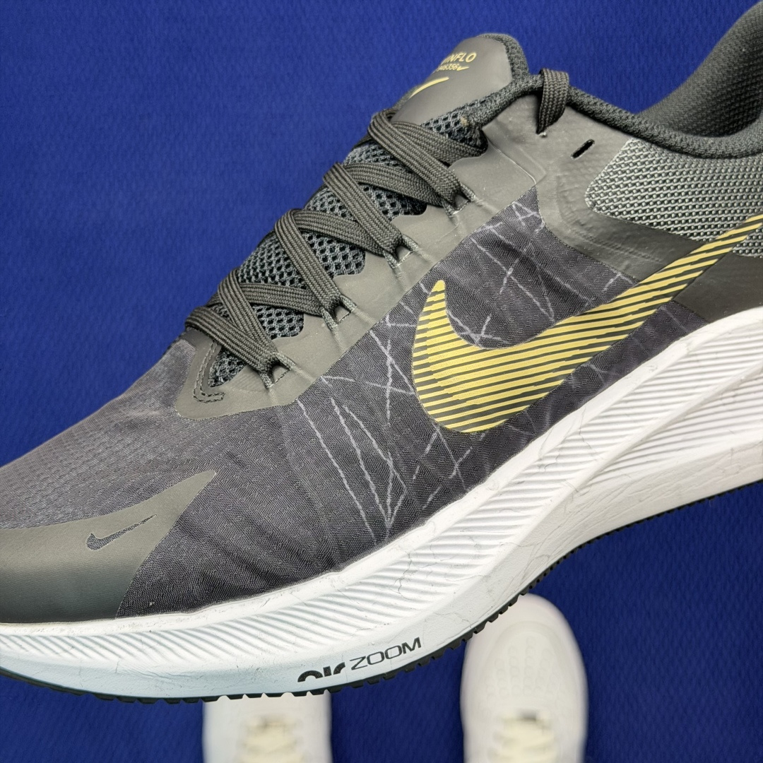 大厂纯原1:1！Nike Zoom Winflo 8 跑步鞋公司级 第3色: 黑白金钩货号：CW3419