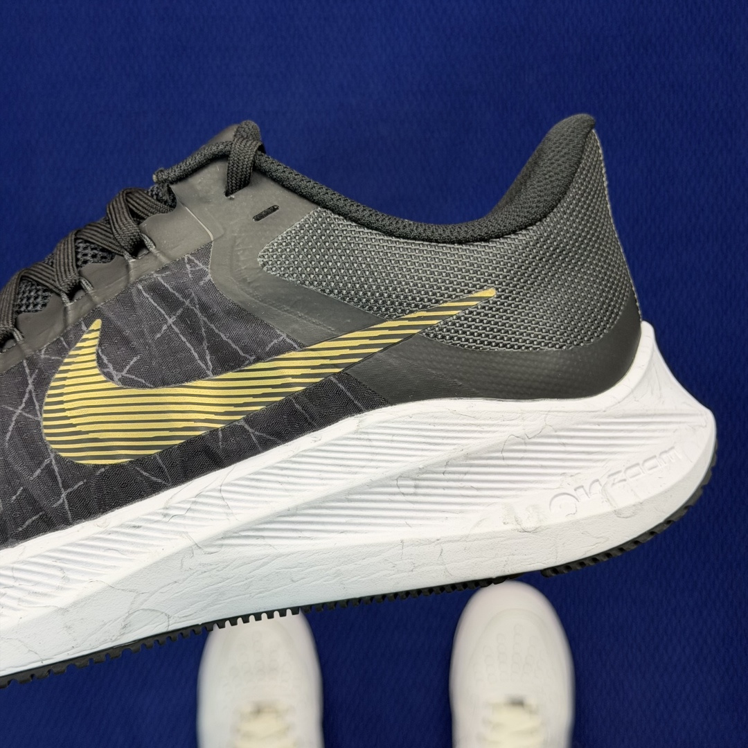 大厂纯原1:1！Nike Zoom Winflo 8 跑步鞋公司级 第3色: 黑白金钩货号：CW3419