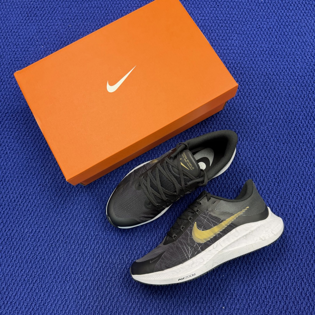 大厂纯原1:1！Nike Zoom Winflo 8 跑步鞋公司级 第3色: 黑白金钩货号：CW3419