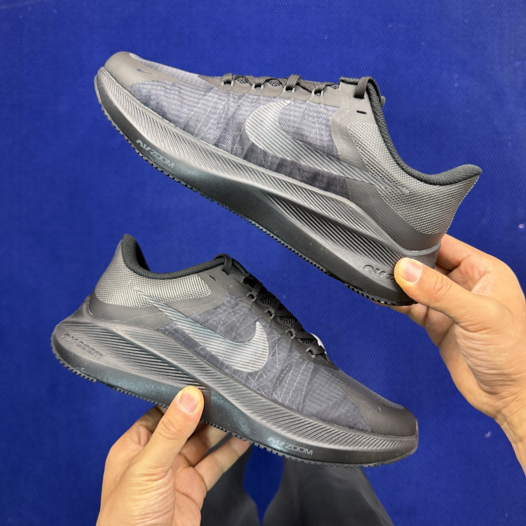 大厂纯原1:1！Nike Zoom Winflo 8 跑步鞋公司级 第4色: 黑武士货号：CW3419-