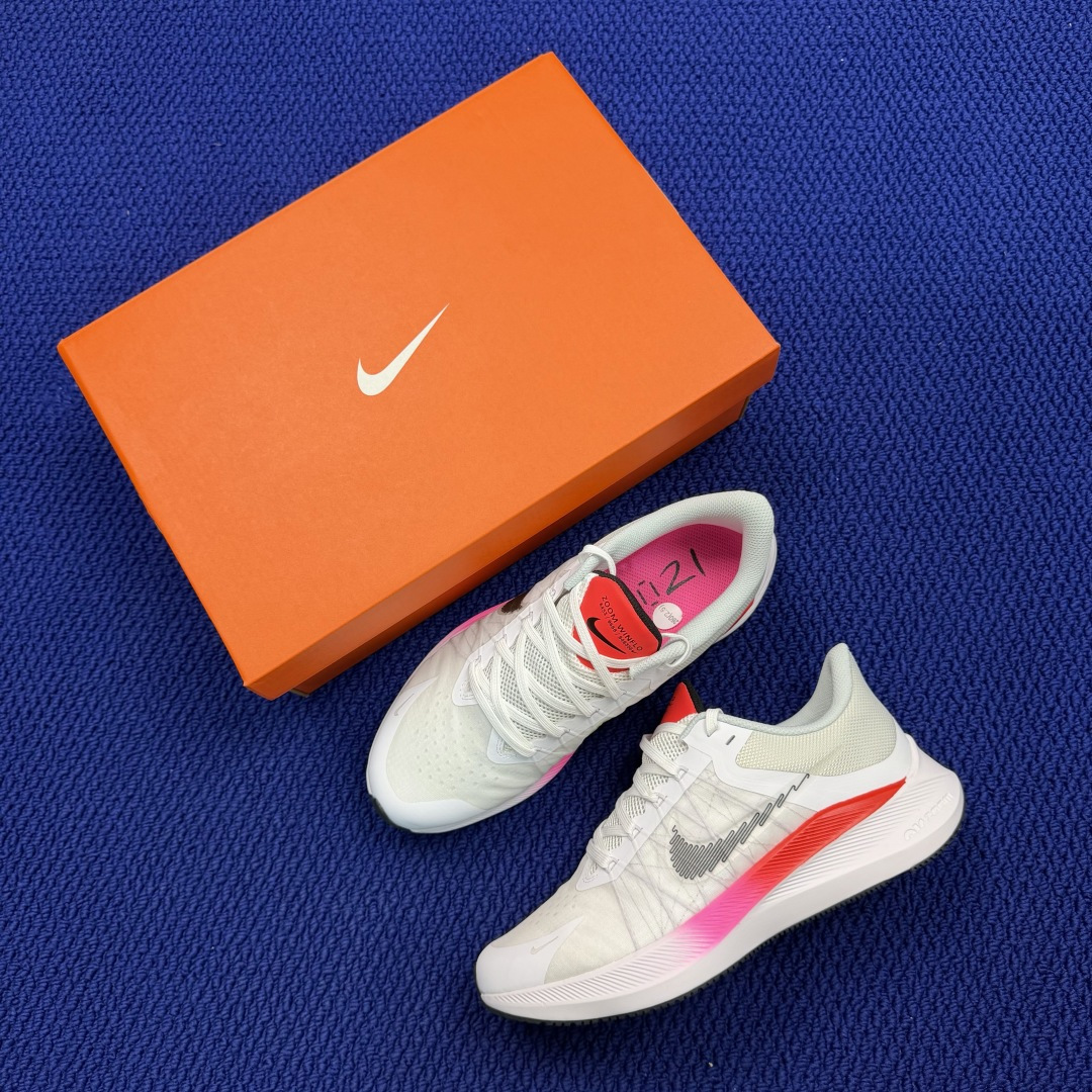 大厂纯原1:1！Nike Zoom Winflo 8 跑步鞋公司级 第6色: 白红货号：CW3419-1