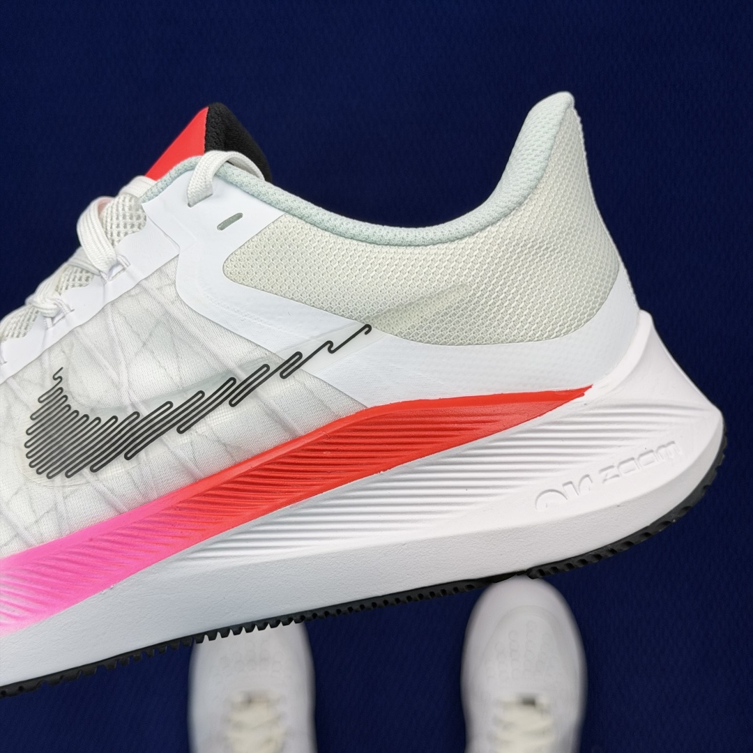 大厂纯原1:1！Nike Zoom Winflo 8 跑步鞋公司级 第6色: 白红货号：CW3419-1