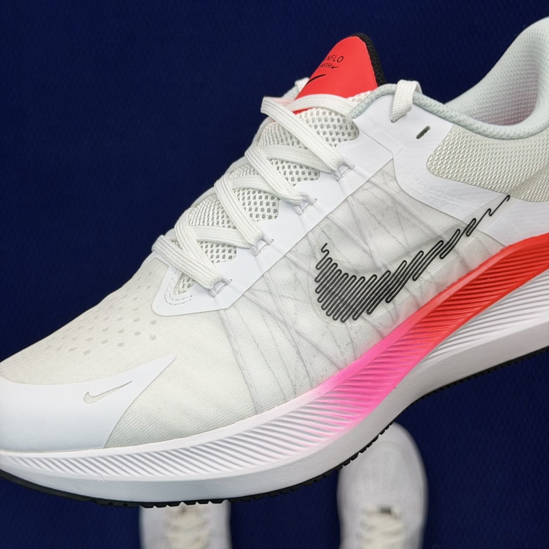大厂纯原1:1！Nike Zoom Winflo 8 跑步鞋公司级 第6色: 白红货号：CW3419-1