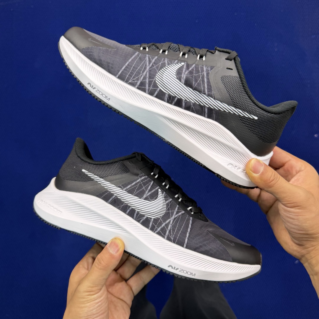 大厂纯原1:1！Nike Zoom Winflo 8 跑步鞋公司级 第8色: 黑白货号：CW3419-0