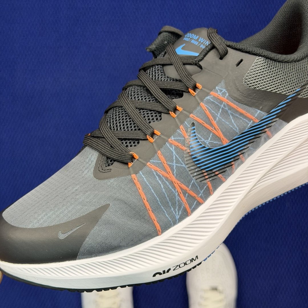大厂纯原1:1！Nike Zoom Winflo 8 跑步鞋公司级 第7色: 黑白蓝钩货号：CW3419