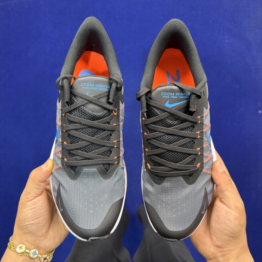 大厂纯原1:1！Nike Zoom Winflo 8 跑步鞋公司级 第7色: 黑白蓝钩货号：CW3419