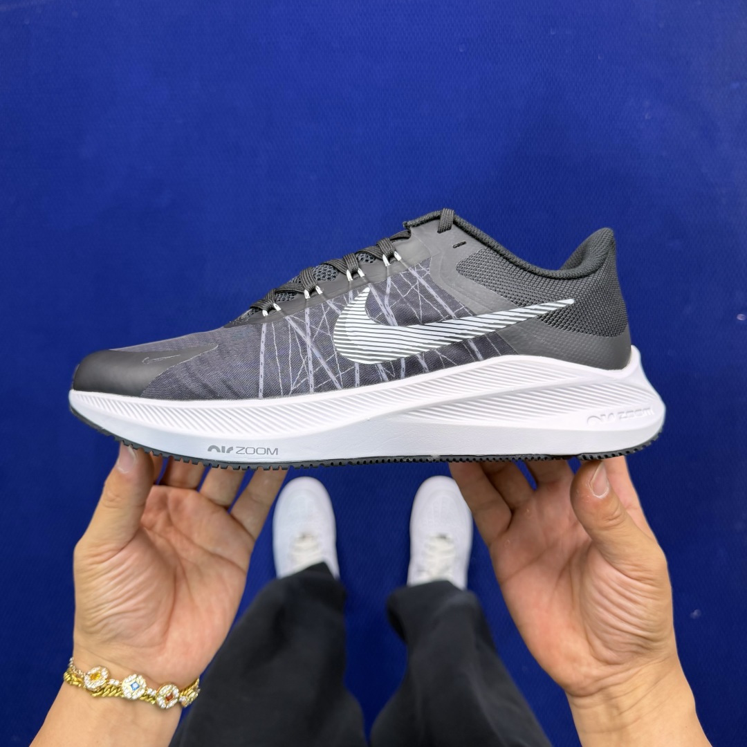大厂纯原1:1！Nike Zoom Winflo 8 跑步鞋公司级 第8色: 黑白货号：CW3419-0