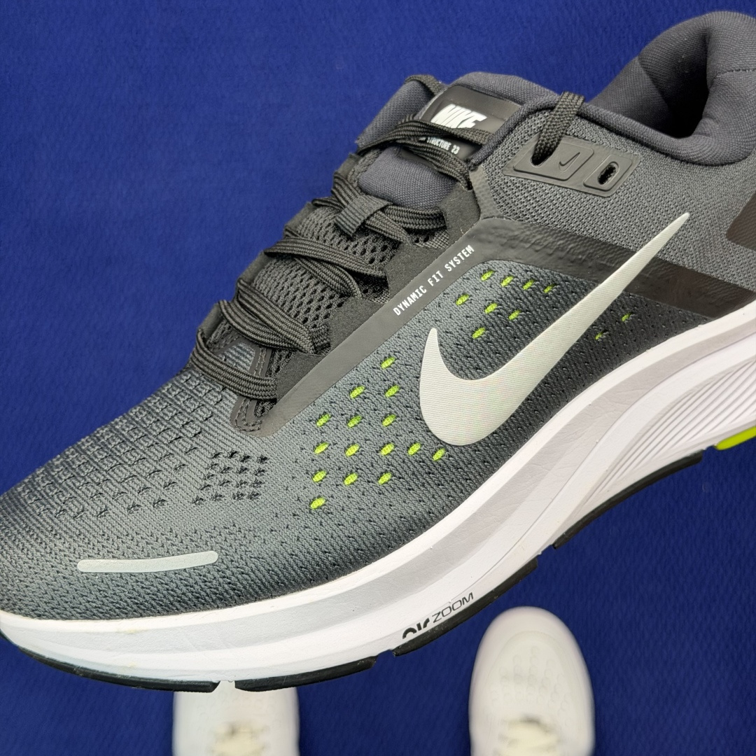 大厂纯原1:1！Nike Zoom Structure 23 气垫跑步鞋公司级 第1色: 黑白绿货号：C