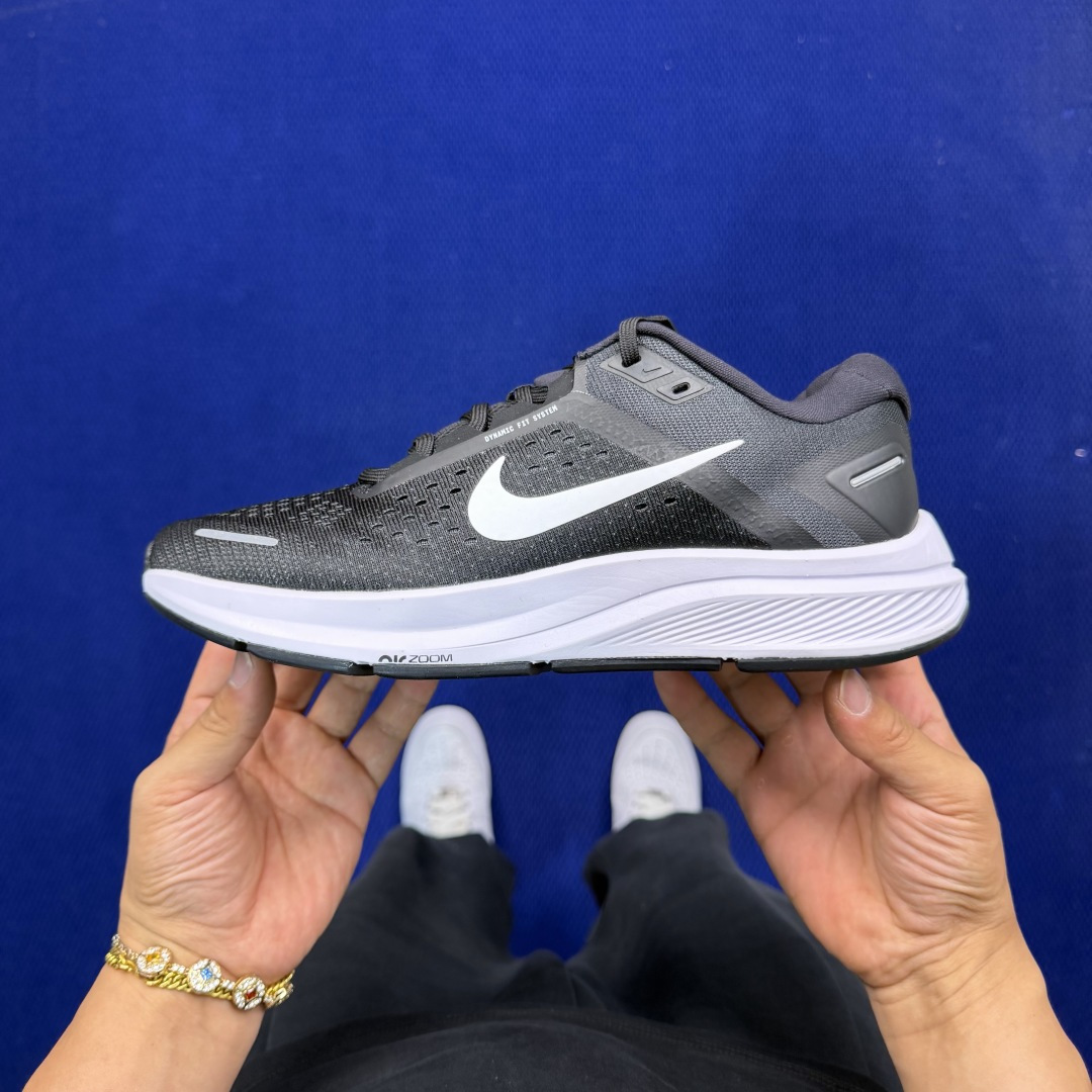 大厂纯原1:1！Nike Zoom Structure 23 气垫跑步鞋公司级 第2色: 黑白货号：CZ