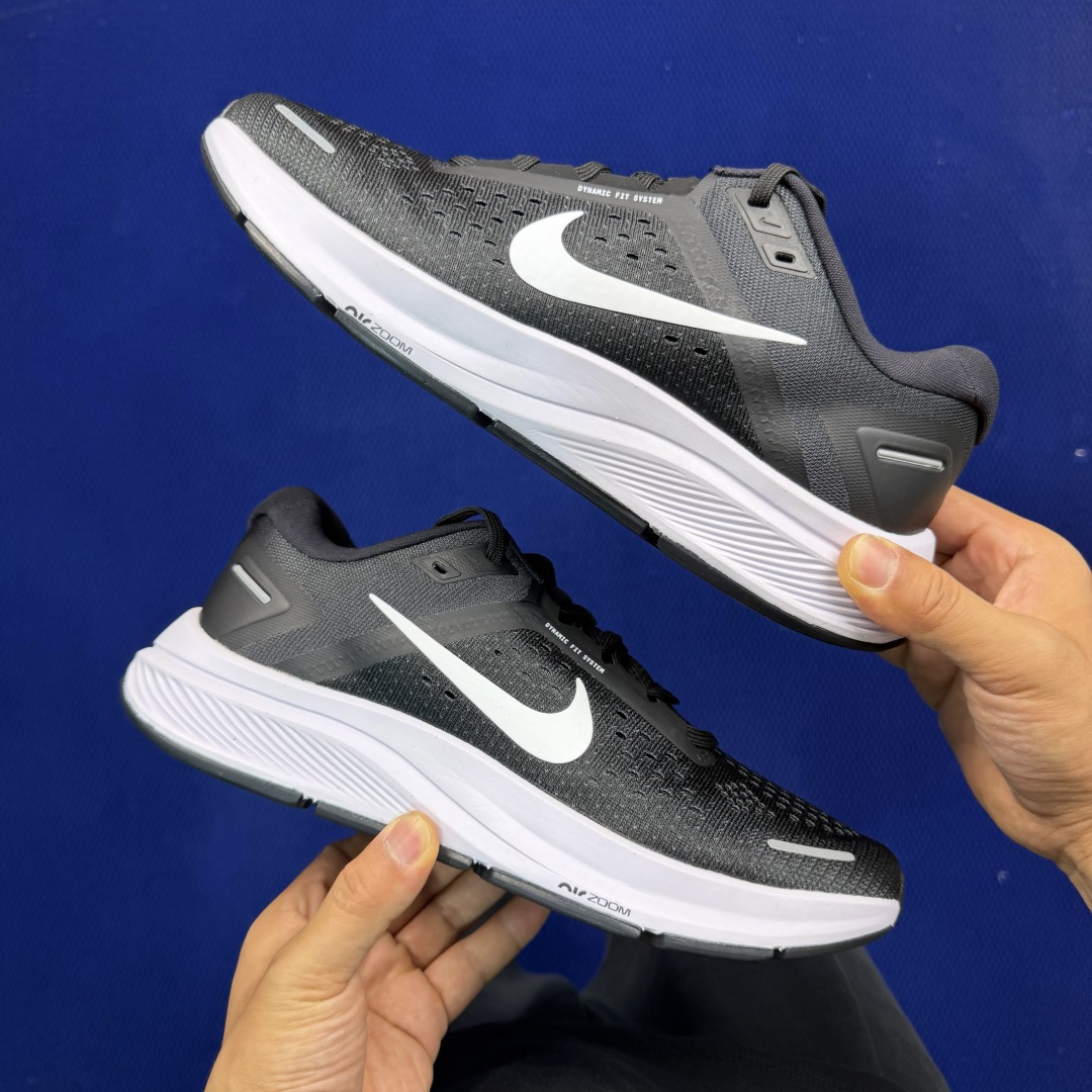 大厂纯原1:1！Nike Zoom Structure 23 气垫跑步鞋公司级 第2色: 黑白货号：CZ