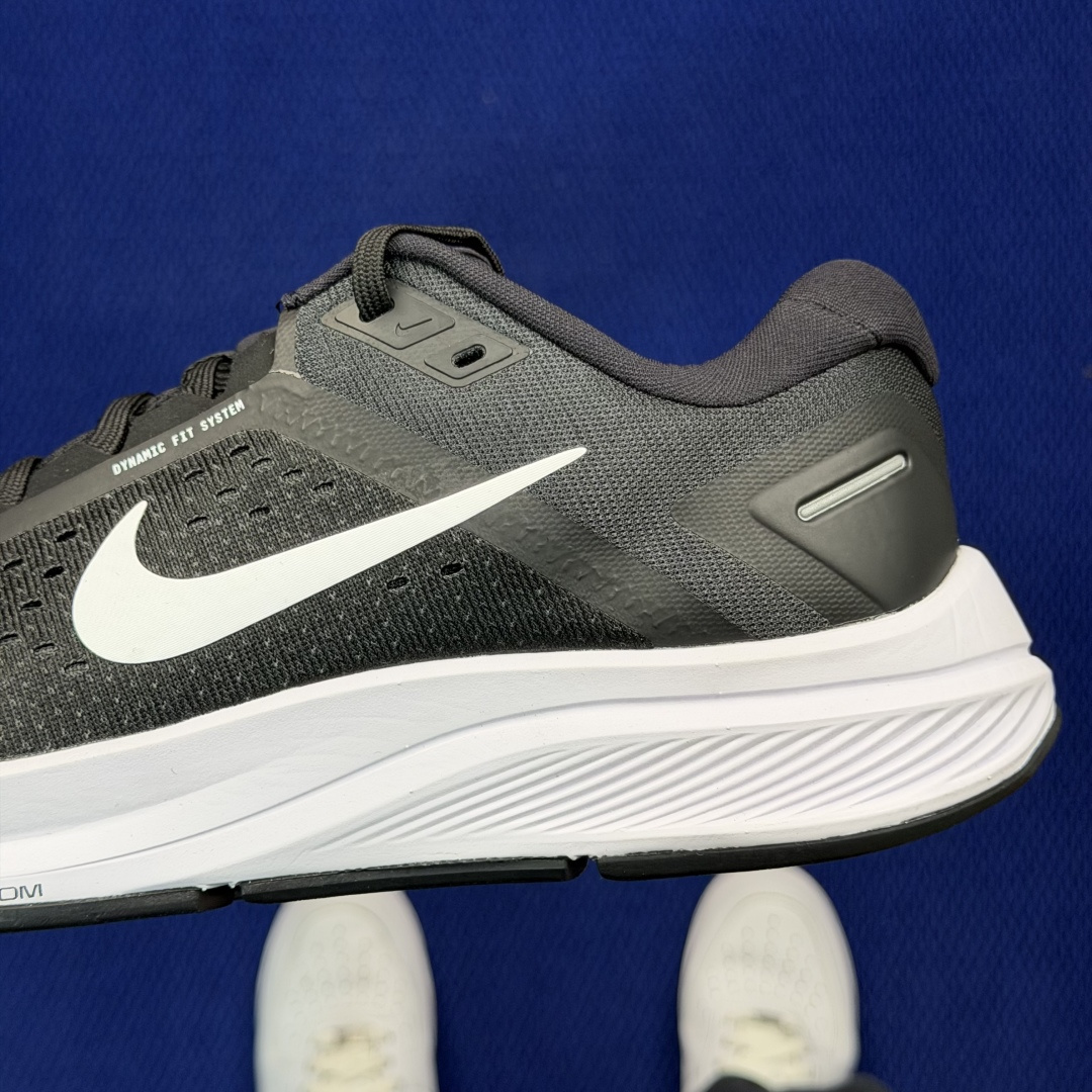 大厂纯原1:1！Nike Zoom Structure 23 气垫跑步鞋公司级 第2色: 黑白货号：CZ
