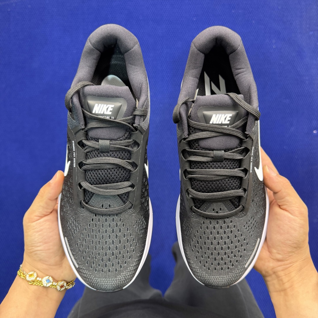 大厂纯原1:1！Nike Zoom Structure 23 气垫跑步鞋公司级 第2色: 黑白货号：CZ