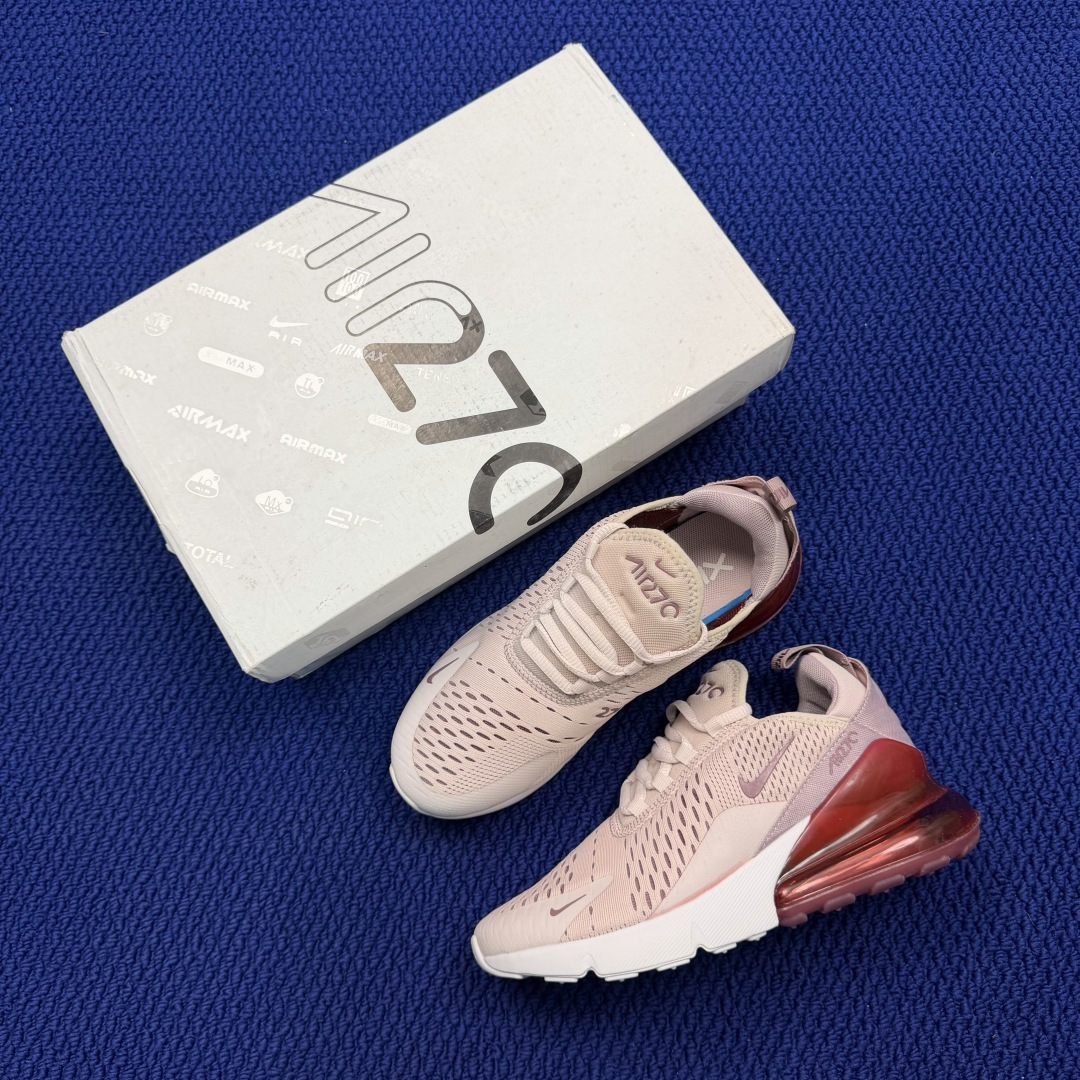 大厂纯原1:1！Nike Air Max 270 低帮气垫跑鞋max270 第4色:粉紫货号：AH678