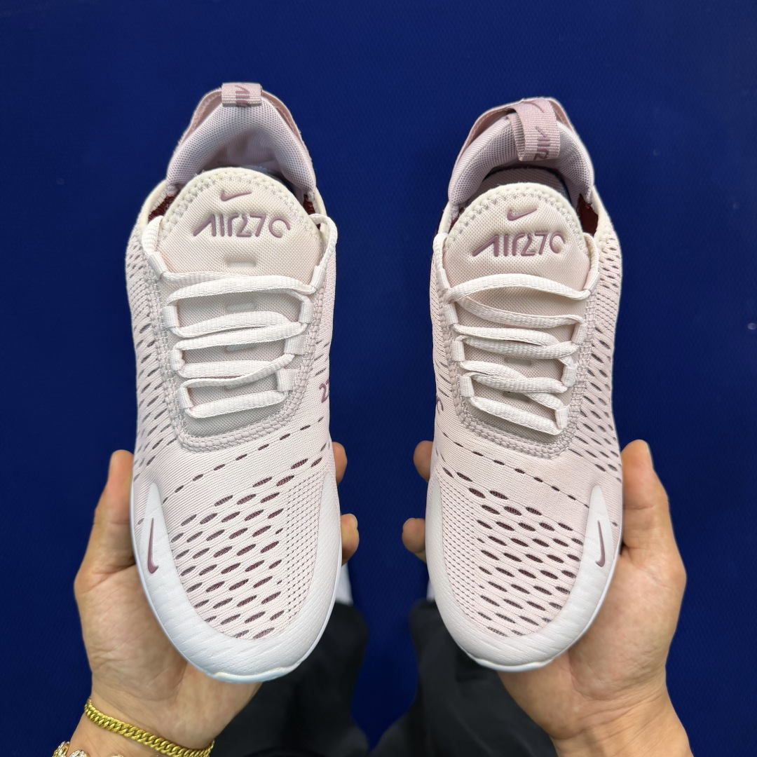 大厂纯原1:1！Nike Air Max 270 低帮气垫跑鞋max270 第4色:粉紫货号：AH678