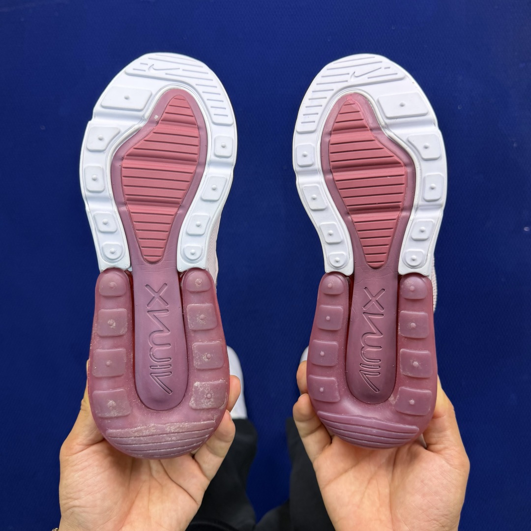 大厂纯原1:1！Nike Air Max 270 低帮气垫跑鞋max270 第4色:粉紫货号：AH678
