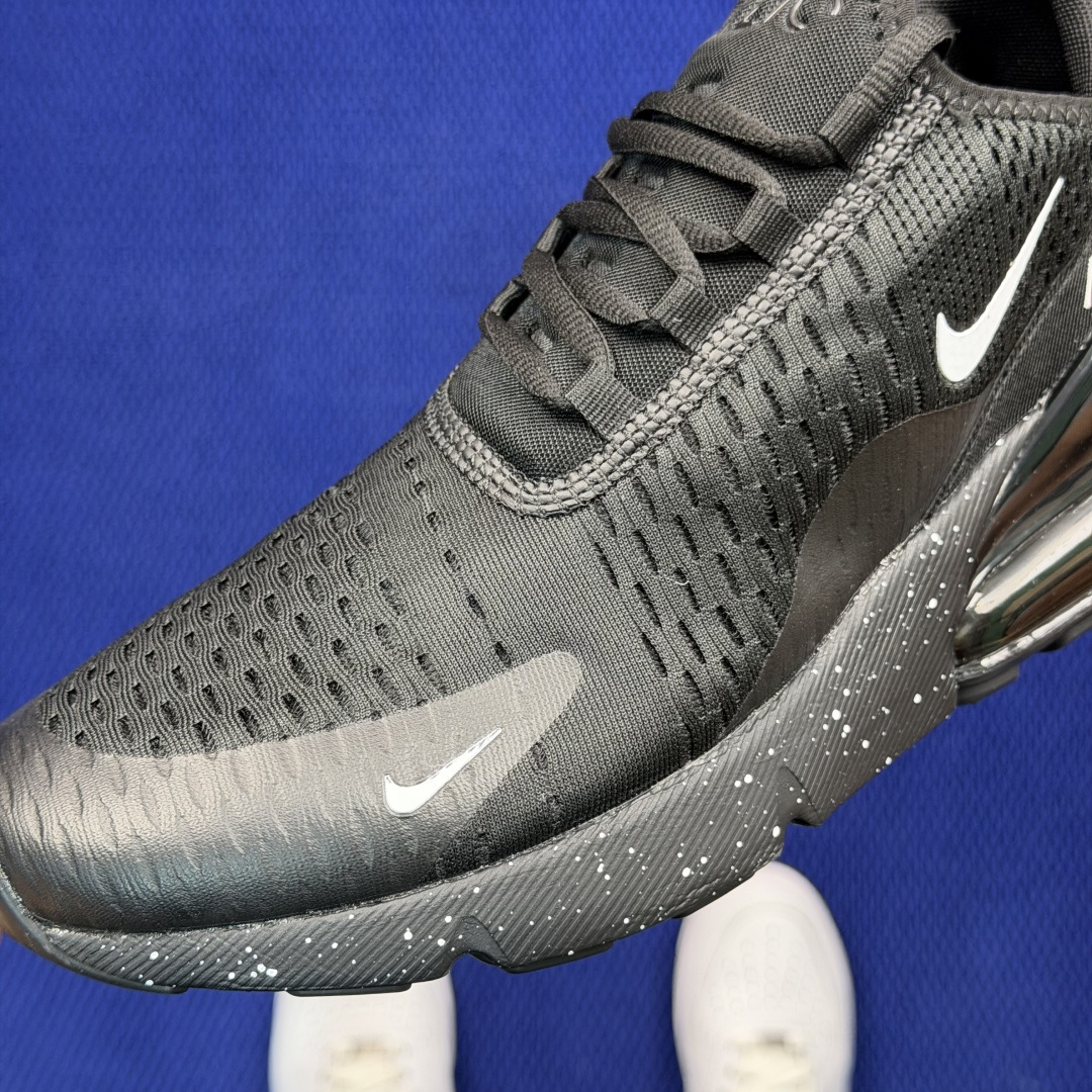 大厂纯原1:1！Nike Air Max 270 低帮气垫跑鞋max270 第6色:黑银钩货号：AH80