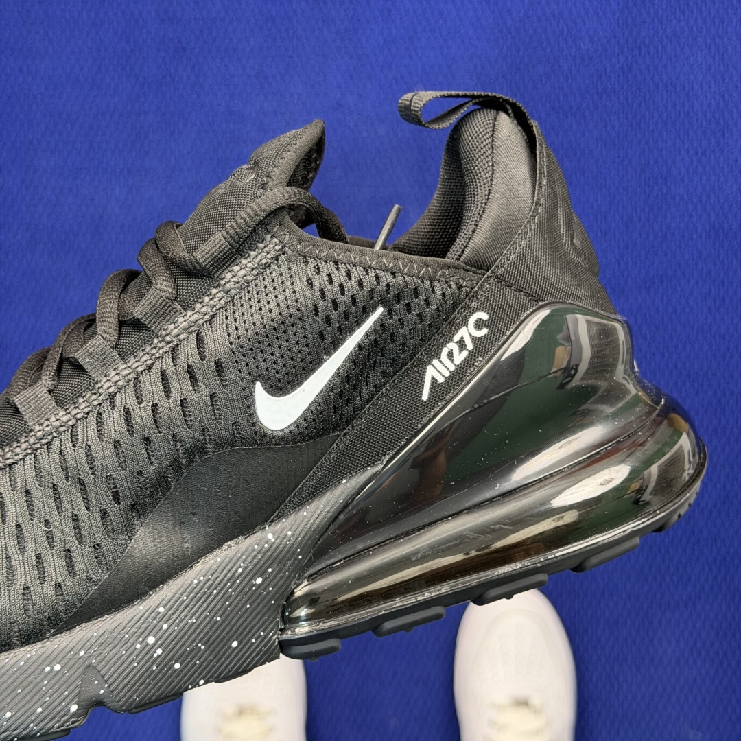 大厂纯原1:1！Nike Air Max 270 低帮气垫跑鞋max270 第6色:黑银钩货号：AH80