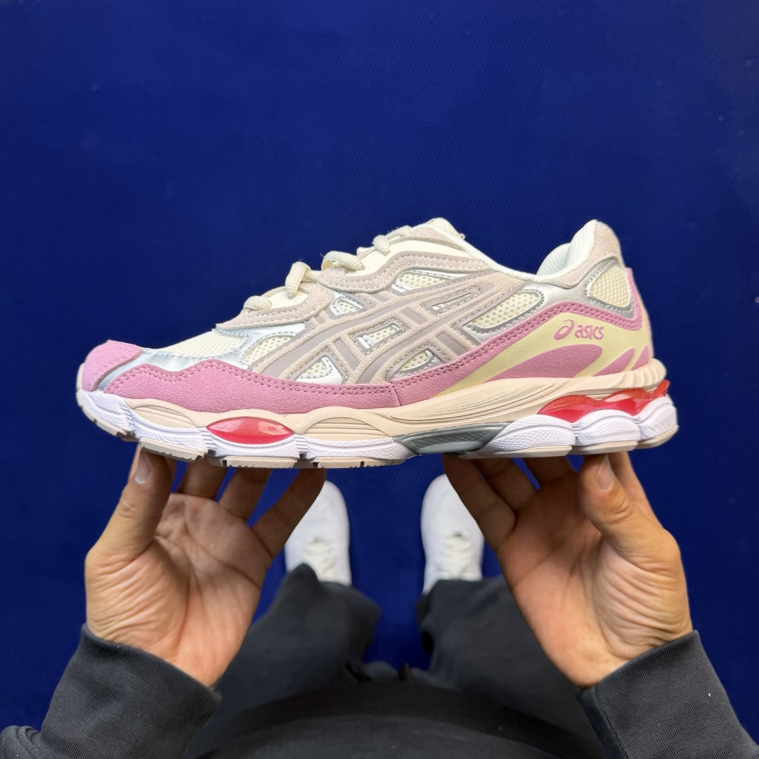 亚瑟士ASICS GEL-NYC系列 复古休闲鞋第6色:1203A571-100粉红色尺码：36-46带