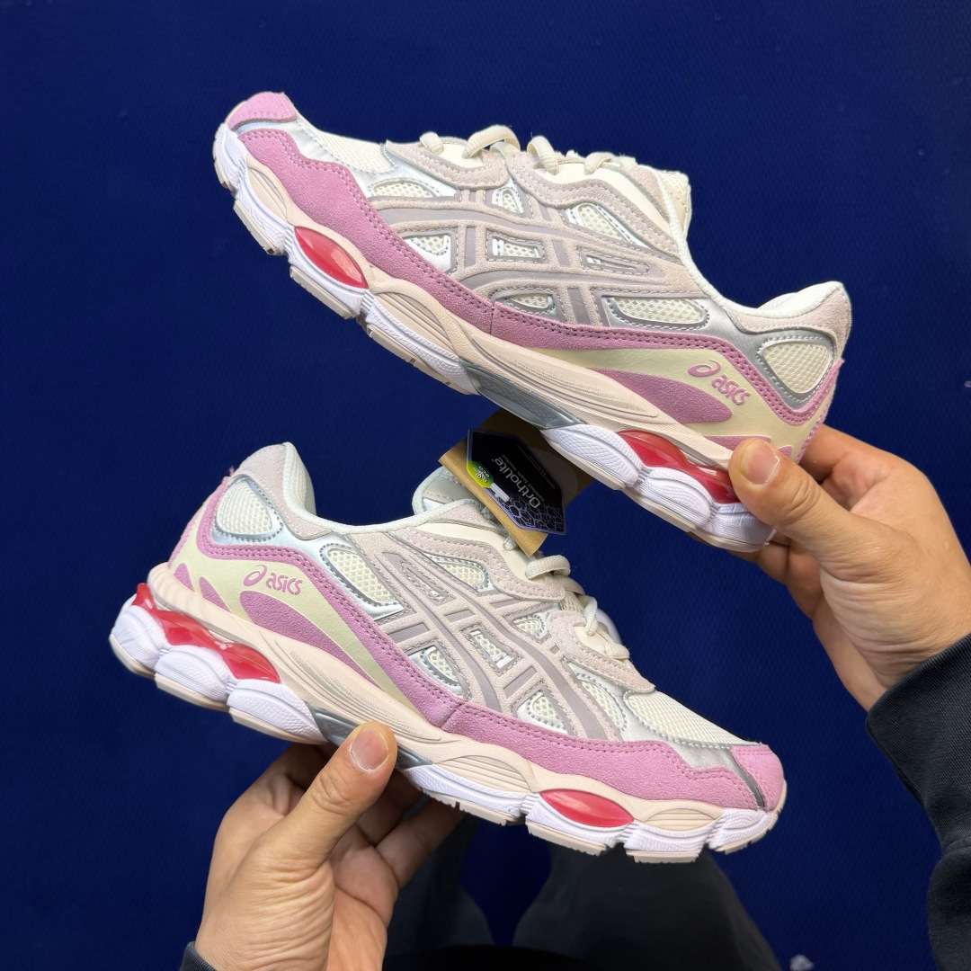 亚瑟士ASICS GEL-NYC系列 复古休闲鞋第6色:1203A571-100粉红色尺码：36-46带