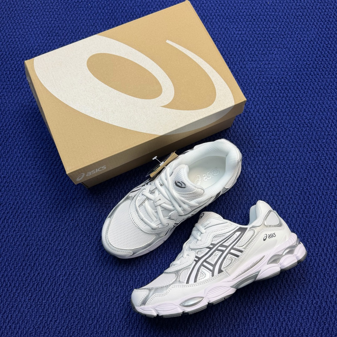 亚瑟士ASICS GEL-NYC系列 复古休闲鞋第8色:1203A816-101 白灰标尺码：36-46